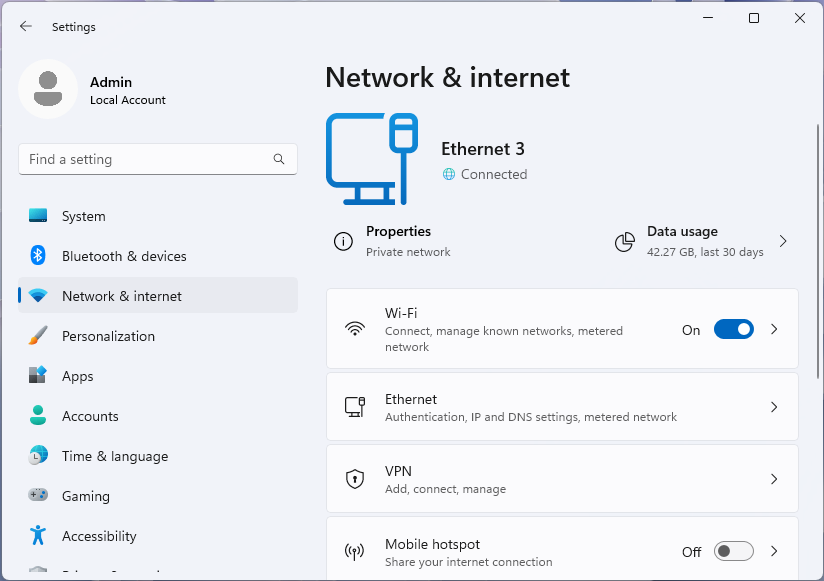 صفحه واقعی Windows 11 هنگام اتصال به شبکه